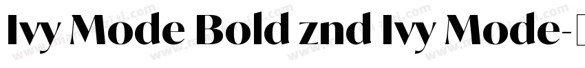 Ivy Mode Bold znd Ivy Mode字体转换